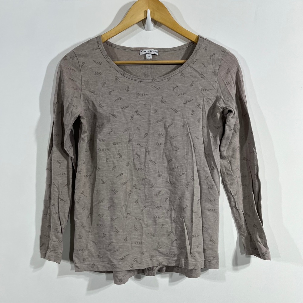Marie Lund Copenhagen Parisian Granola Coquette Novelty Print Button Top Small‎
